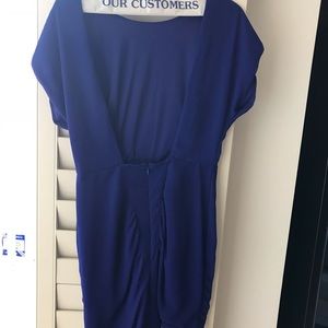 Backless royal blue dress